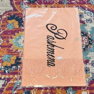 NWT Pashmina Peach Wrap Scarf